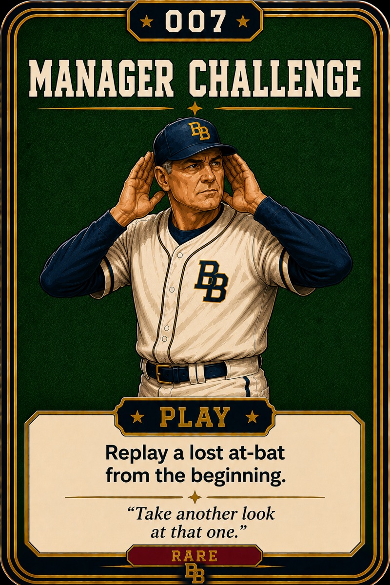 Manager Challenge card